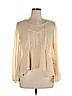 H.I.P. Happening in the Present 100% Polyester Tan Long Sleeve Blouse Size XL - photo 1