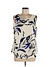 DKNY 100% Polyester Ivory Sleeveless Blouse Size M - photo 1