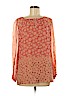 Tory Burch 100% Silk Orange Long Sleeve Silk Top Size 6 - photo 1