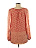 Tory Burch 100% Silk Orange Long Sleeve Silk Top Size 6 - photo 2
