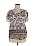 Assorted Brands Ivory Short Sleeve Top Size XL - photo 1