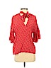 Zara 100% Polyester Red 3/4 Sleeve Blouse Size S - photo 1