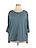 Botanique Blue 3/4 Sleeve Top Size 2X - photo 1