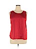 INC International Concepts 100% Polyester Red Sleeveless Blouse Size XL - photo 1