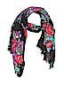 Unbranded Floral Black Scarf One size - photo 1