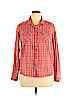 Japna 100% Cotton Red Long Sleeve Button-Down Shirt Size XL - photo 1