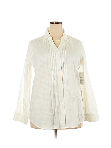 White Stag 3/4 Sleeve Button-Down Shirt (view 1)