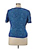 Leslie Fay 100% Polyester Blue Short Sleeve Blouse Size 16 (petite) - photo 2