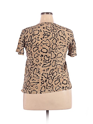 Halston Short Sleeve Silk Top (view 2)