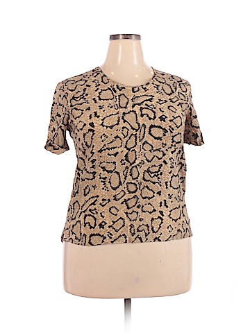 Halston Short Sleeve Silk Top (view 1)
