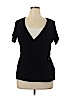 Choices Black Short Sleeve Top Size 1X - photo 1