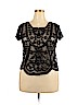 Xhilaration Black Short Sleeve Top Size XXL - photo 1