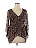New Directions Black 3/4 Sleeve Top Size XL - photo 1