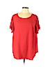 Loft design by... 100% Polyester Red Short Sleeve Blouse Size 22 - photo 1