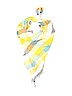 Unbranded Plaid Yellow Scarf One size - photo 1
