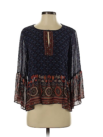 Joie Long Sleeve Silk Top (view 1)