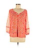 Lucky Brand Orange 3/4 Sleeve Blouse Size S - photo 1