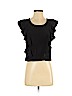 Madison Marcus 100% Silk Black Short Sleeve Silk Top Size XS - photo 1