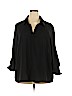 Shein 100% Polyester Black Long Sleeve Blouse Size 2X - photo 1