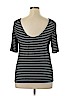 A New Day Black Short Sleeve Top Size XL - photo 2
