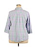 Croft & Barrow 100% Cotton Purple 3/4 Sleeve Button-Down Shirt Size 2X - photo 2