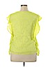 Chenault 100% Polyester Yellow Short Sleeve Blouse Size XL - photo 2