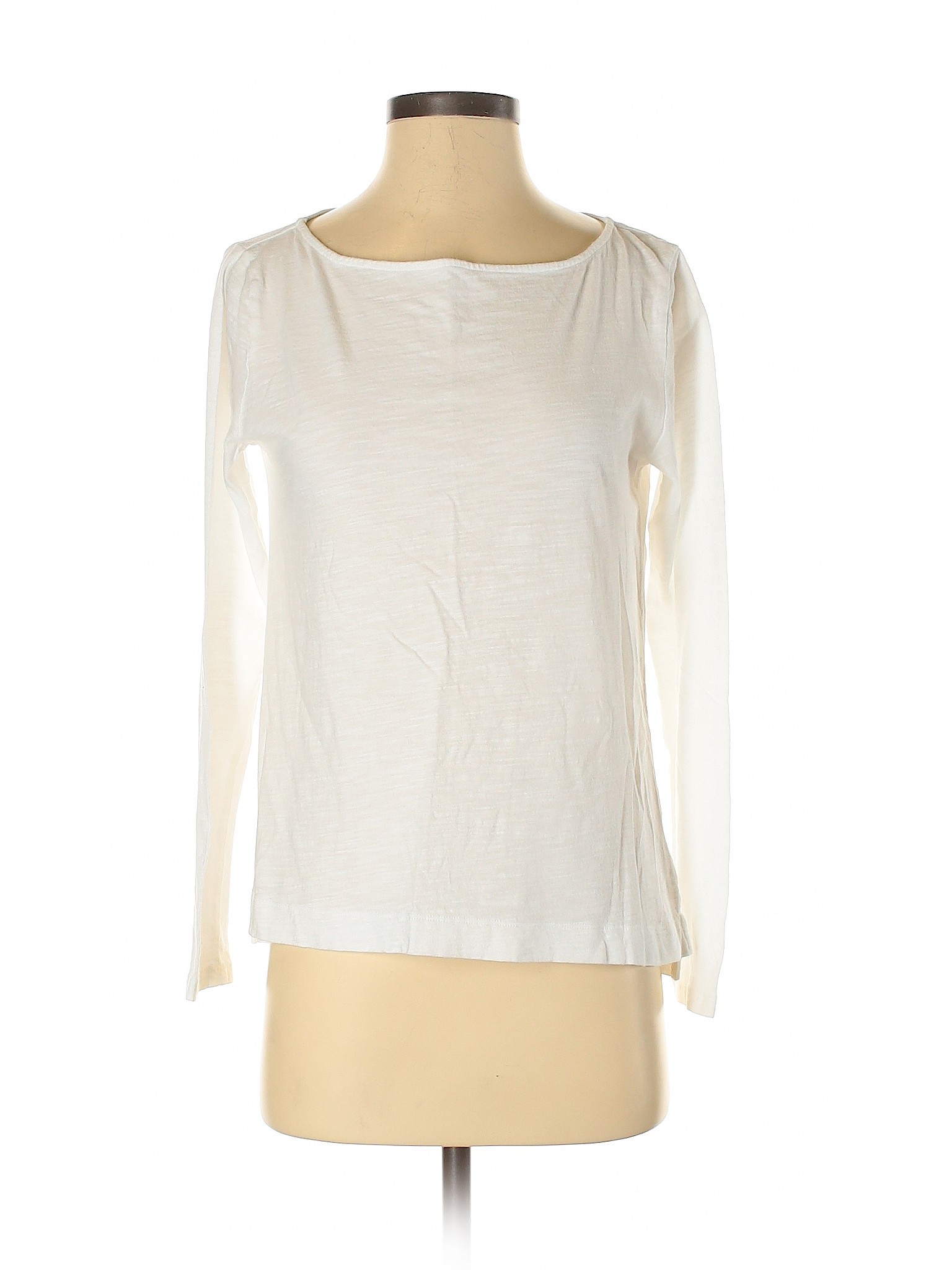 Banana Republic Women White Long Sleeve T-Shirt S | eBay