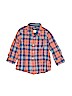 OshKosh B'gosh 100% Cotton Plaid Orange Long Sleeve Button-Down Shirt Size 3T - photo 1