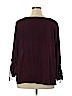 Worthington 100% Polyester Burgundy Long Sleeve Blouse Size 1X - photo 2