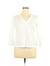 White House Black Market White Long Sleeve Top Size 14 - photo 1