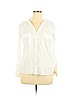 Maurices 100% Cotton White Long Sleeve Button-Down Shirt Size XL - photo 1