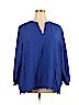 Old Navy Blue 3/4 Sleeve Blouse Size XXL - photo 1
