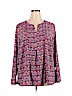Lane Bryant Outlet 100% Polyester Pink Long Sleeve Blouse Size 22/24 Plus - photo 1