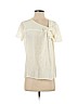Clu 100% Silk Ivory Short Sleeve Silk Top Size S - photo 1