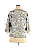 212 Collection 100% Polyester Blue 3/4 Sleeve Blouse Size XL - photo 2