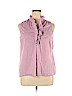 Ann Taylor LOFT 100% Cotton Purple Sleeveless Blouse Size XL - photo 1
