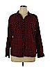 Crown & Ivy 100% Cotton Red Long Sleeve Button-Down Shirt Size XL - photo 1