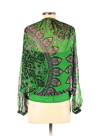 Nieves Lavi Long Sleeve Silk Top (view 2)