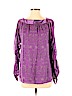 Nanette Lepore 100% Silk Purple Long Sleeve Silk Top Size XS - photo 1