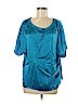 Ellen Tracy 100% Rayon Teal Short Sleeve Blouse Size M - photo 1