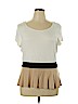 Elle White Short Sleeve Top Size XL - photo 1