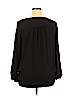 INC International Concepts 100% Polyester Black Long Sleeve Blouse Size XL - photo 2