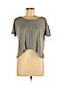 Pink Rose Gray Short Sleeve Top Size M - photo 1