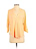 Lush 100% Polyester Orange 3/4 Sleeve Blouse Size XS - photo 1
