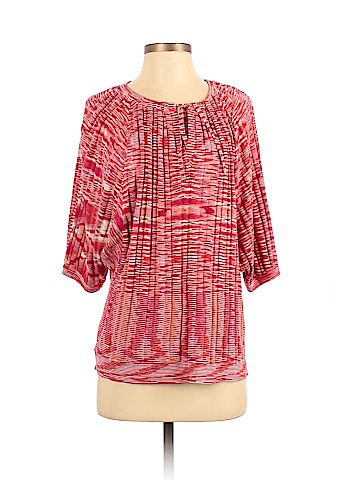 BCBGMAXAZRIA Long Sleeve Silk Top (view 1)