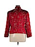 MSK Red Silk Blazer Size 1X - photo 2