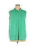 Halogen 100% Polyester Teal Sleeveless Blouse Size XL - photo 1