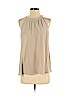 Barneys New York 100% Silk Tan Sleeveless Silk Top Size S - photo 1