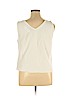 Ann Taylor Factory 100% Cotton White Sleeveless Top Size XL - photo 2
