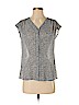 Ann Taylor LOFT 100% Polyester Gray Short Sleeve Blouse Size S (petite) - photo 1